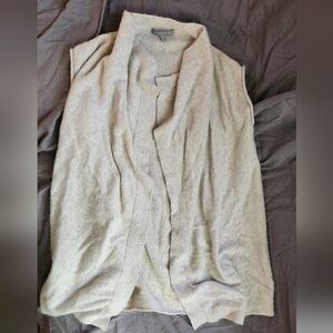 Cozy‎ Cream Neiman Marcus Cashmere Cardigan Sweater Vest